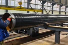 Успешный запуск линии по производству антикоррозийных труб 3PE диаметром 1620 мм в России