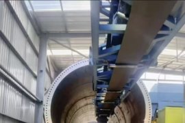 Комплексная линия нанесения внутреннего FBE-покрытия и внешнего цементно-песчаного покрытия для прямошовных сварных труб